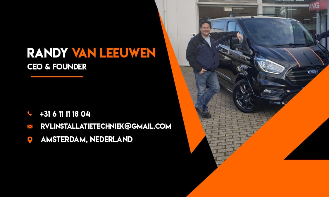 Randy van Leeuwen CEO en Founder RVL Installatie Techniek